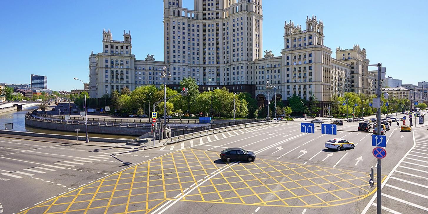 дорожная разметка, Москва, город, фото mos.ru