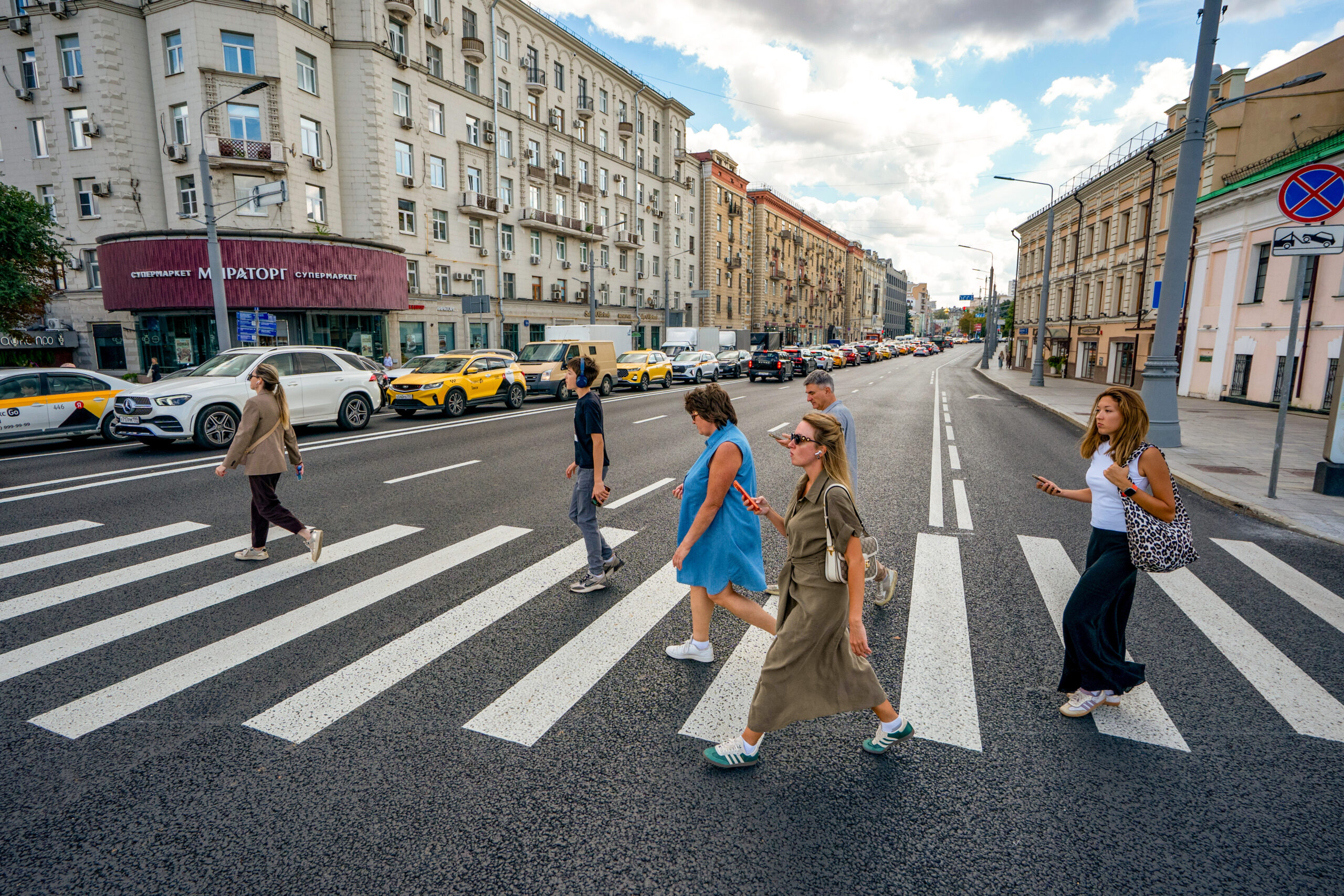 Улица Большая Полянка, ремонт асфальта, переход, фото КГХ